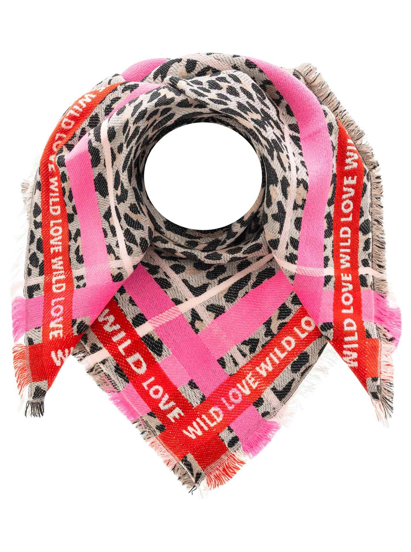 Zwillingsherz Modetuch Viereck "Wild Love", mit günstig online kaufen