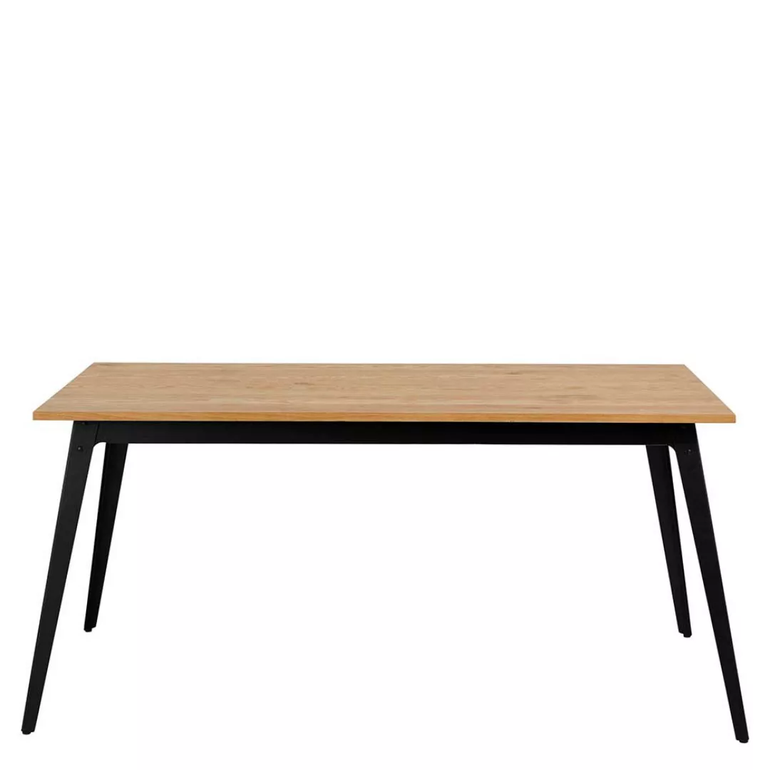 Esszimmer Tisch aus Kiefer Massivholz Metall Vierfußgestell günstig online kaufen