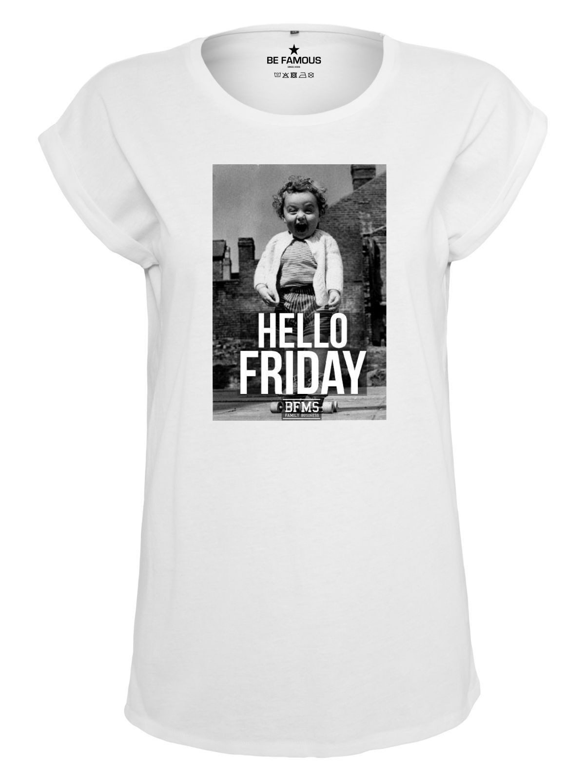 Be Famous Print-Shirt Classic Roll Up günstig online kaufen