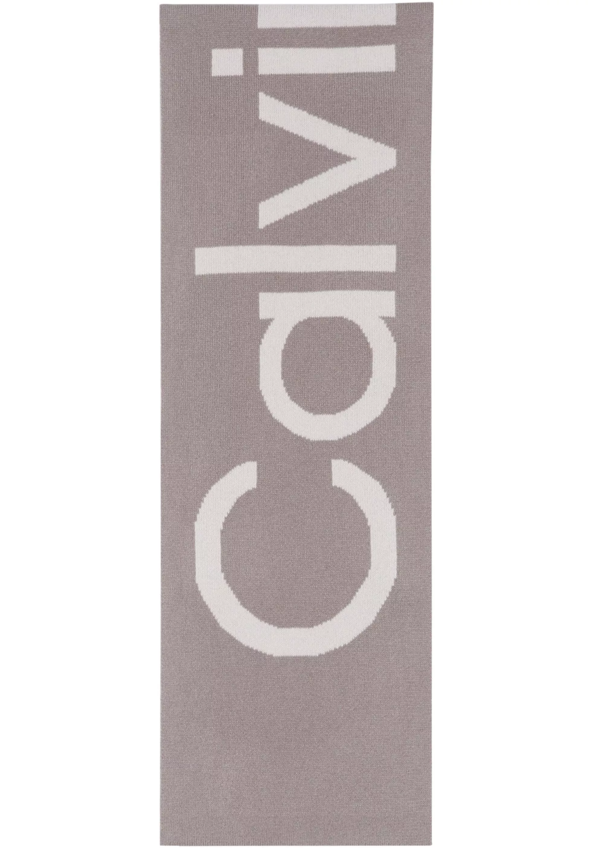 Calvin Klein Schal "TWO-TONE KNIT WOOL MIX HW SCARF", mit Logoschriftzug günstig online kaufen