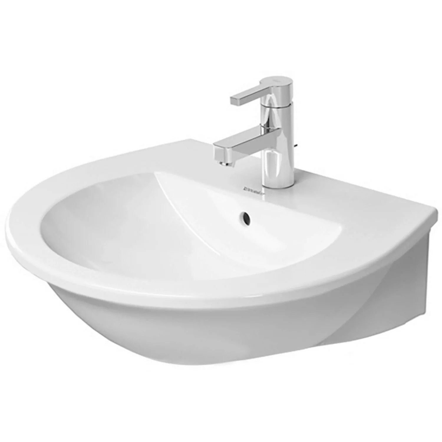 Duravit Handwaschbecken Darling New 55 cm Weiß mit Überlauf 1 Hahnloch Wond günstig online kaufen