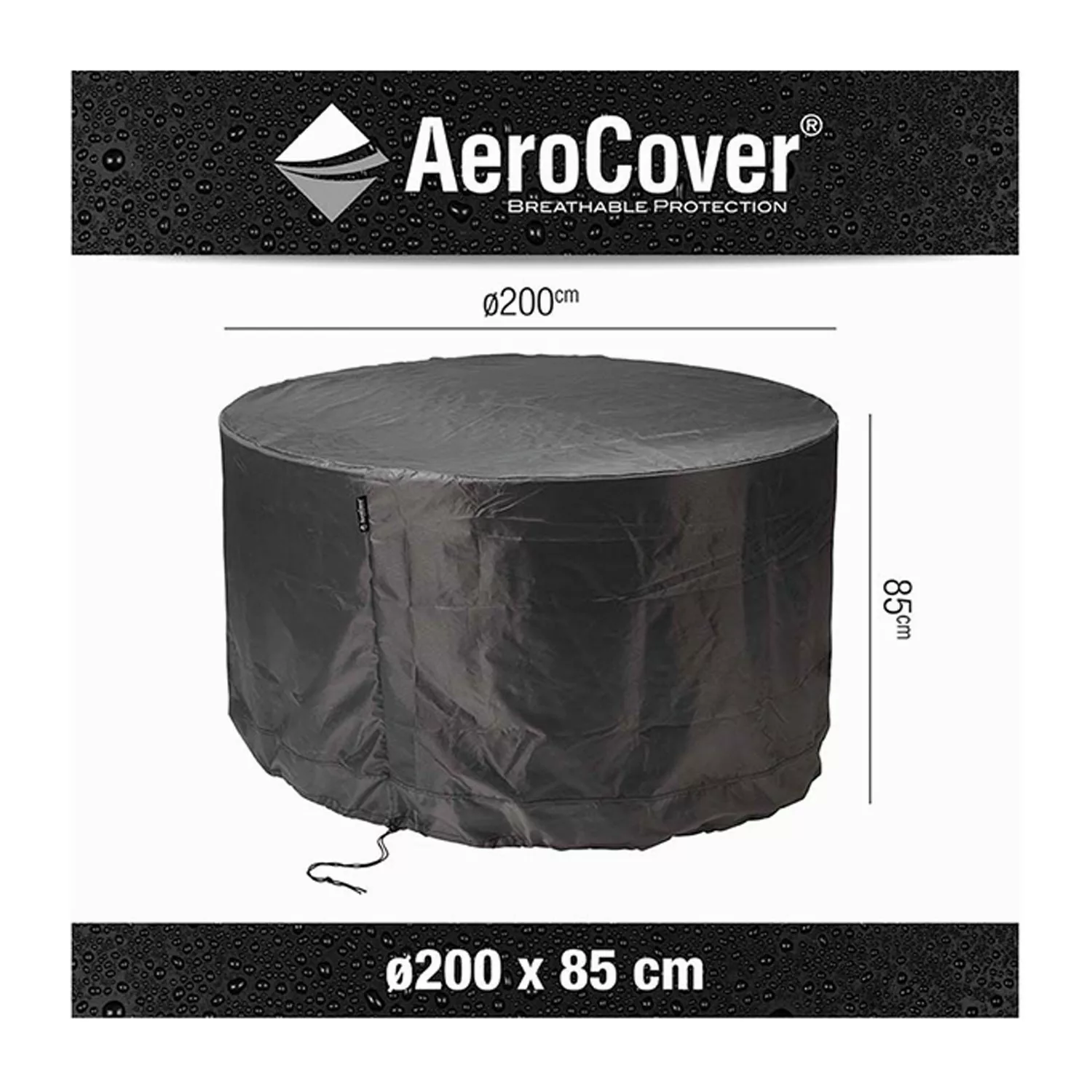 Aerocover Schutzhülle für Sitzgruppen 85 cm x Ø 200 cm Anthrazit günstig online kaufen