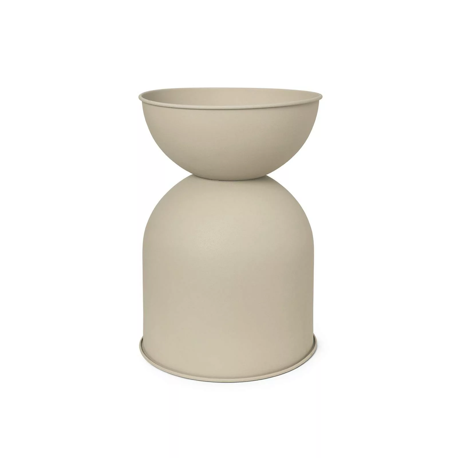 ferm LIVING Blumentopf Hourglass, beige, Ø 40 cm, wendbar günstig online kaufen