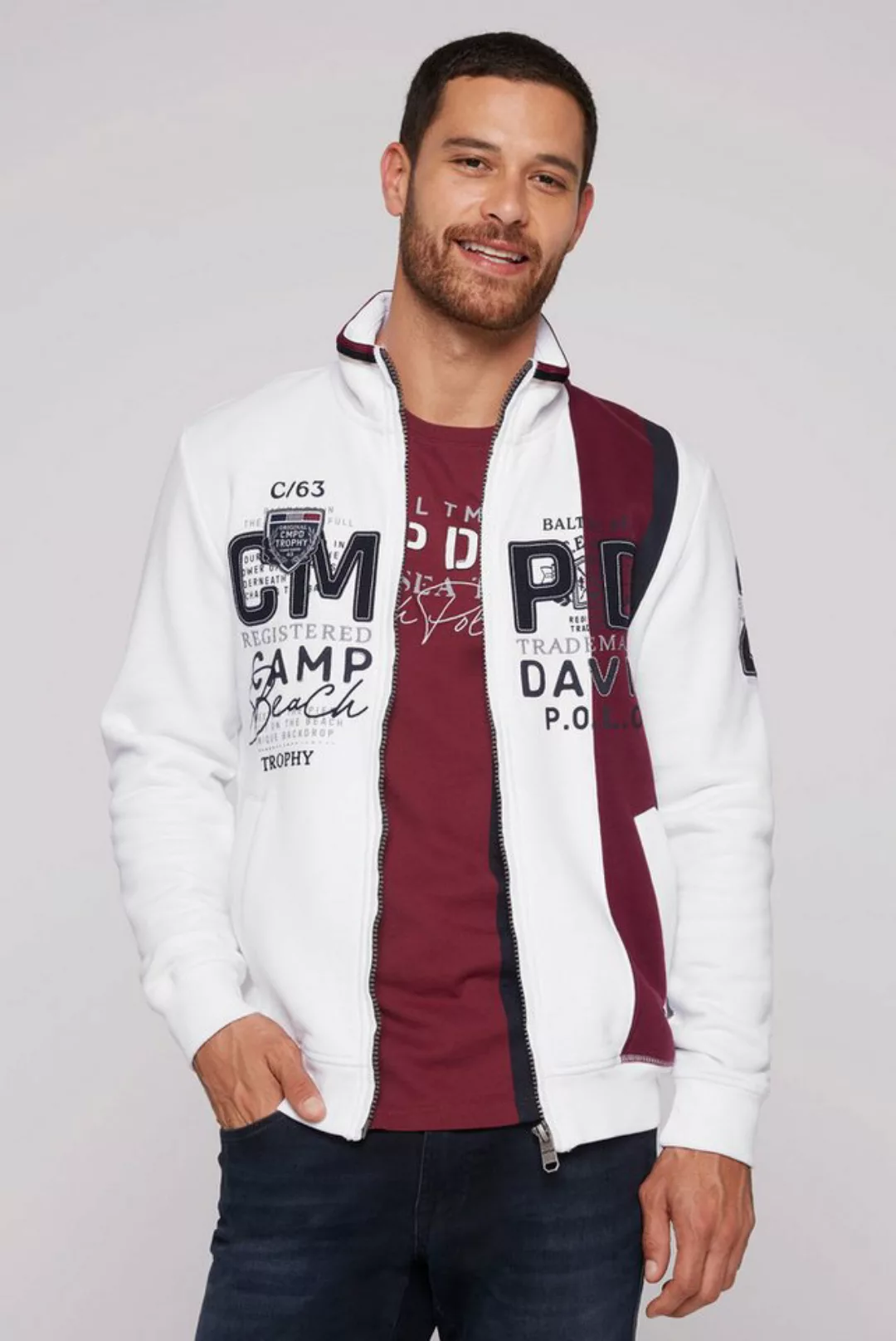 CAMP DAVID Sweatjacke, mit Stehkragen günstig online kaufen