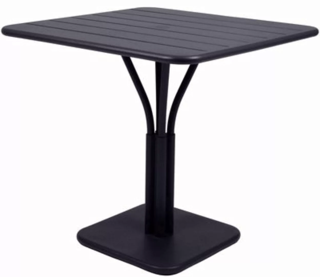 quadratischer Tisch Luxembourg metall grau / 80 x 80 cm - Fuß mittig - Ferm günstig online kaufen