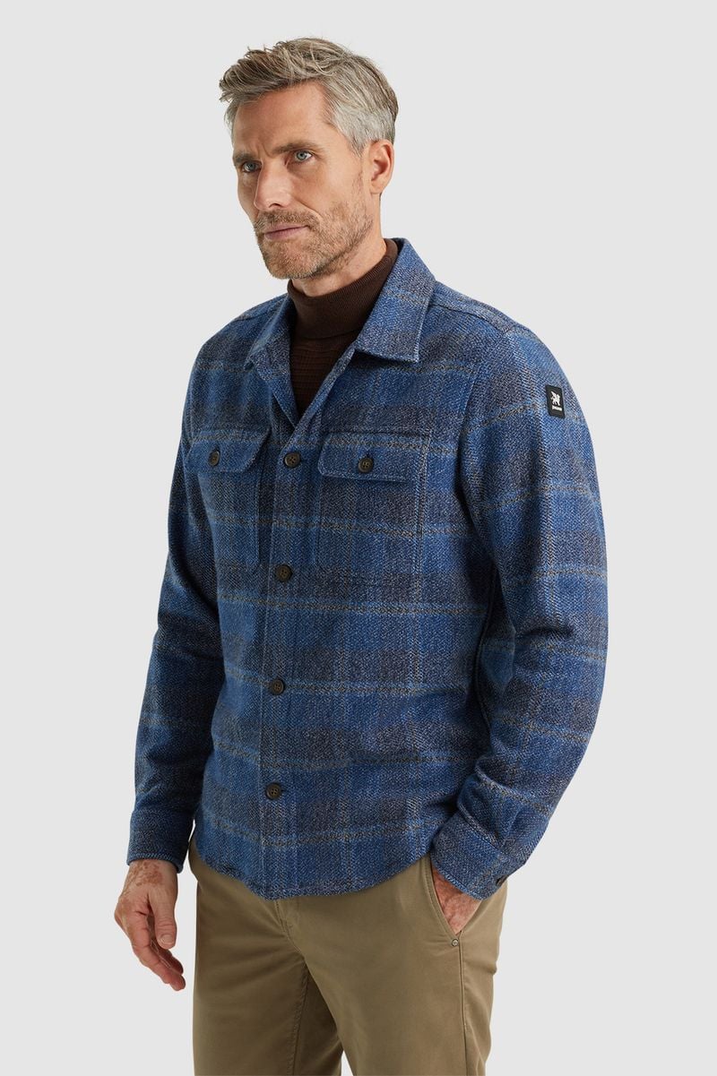 Vanguard Hemdjacke Brushed Karos Blau - Größe L günstig online kaufen