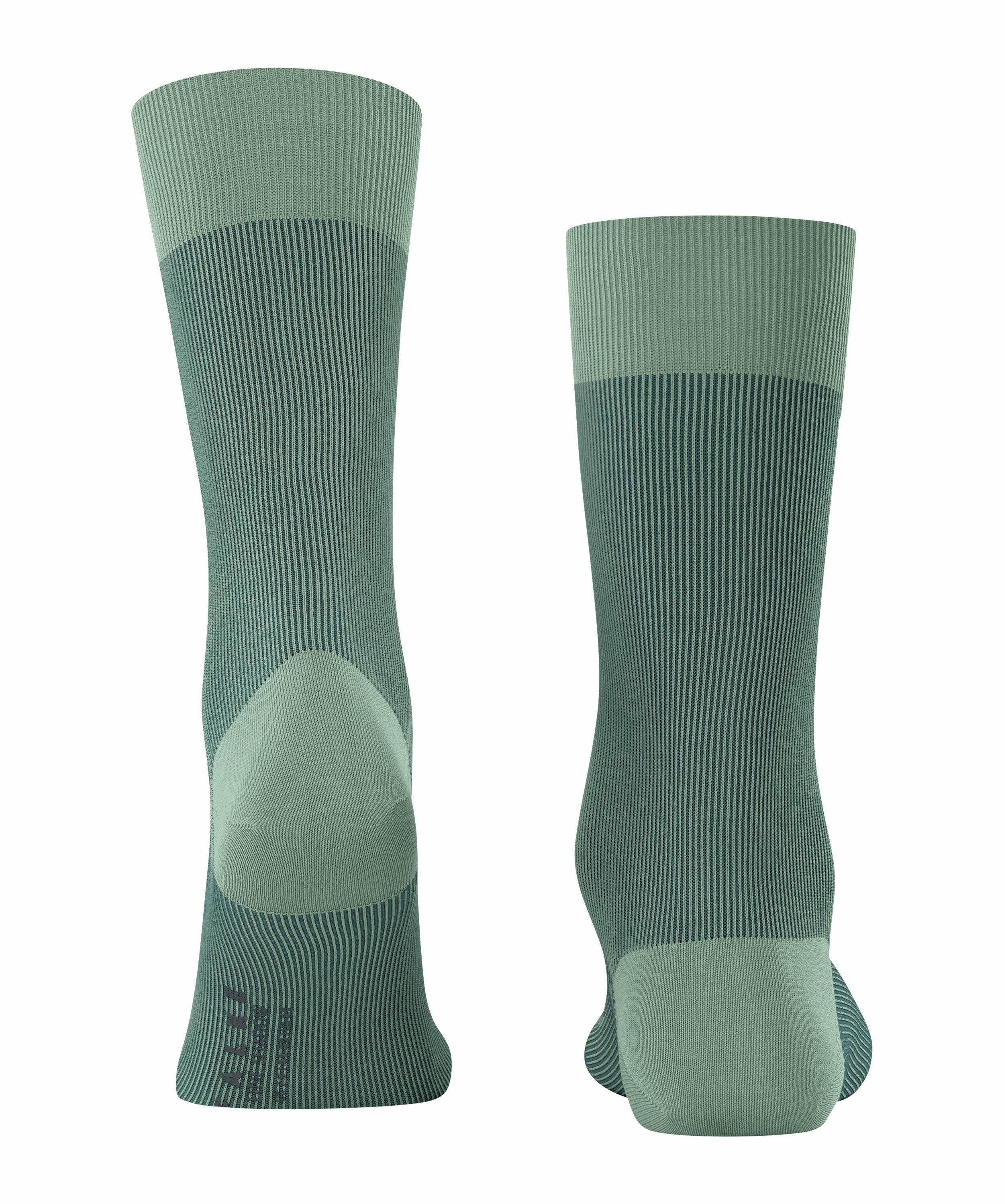 FALKE Fine Shadow Herren Socken, 41-42, Grün, Rippe, Baumwolle, 13141-75380 günstig online kaufen