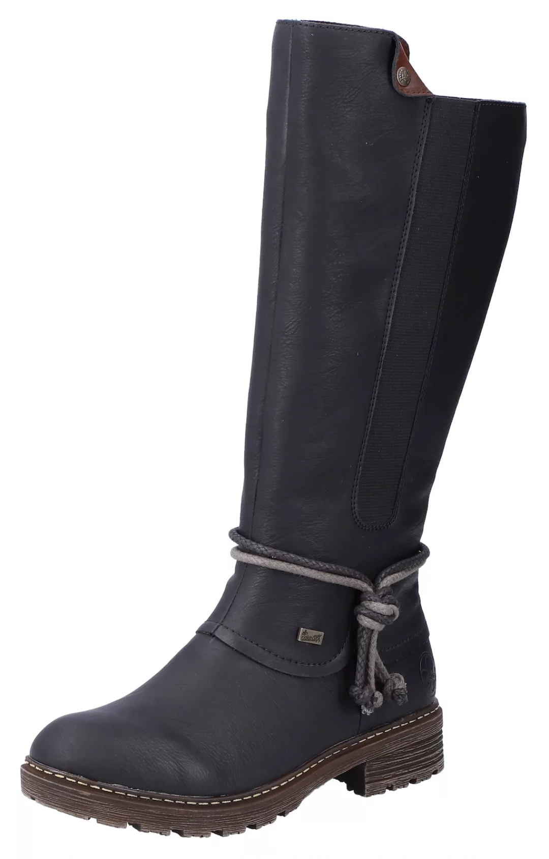 Rieker Winterstiefel, Langschaftstiefel, Blockabsatz, TEX-Membran, seitlich günstig online kaufen