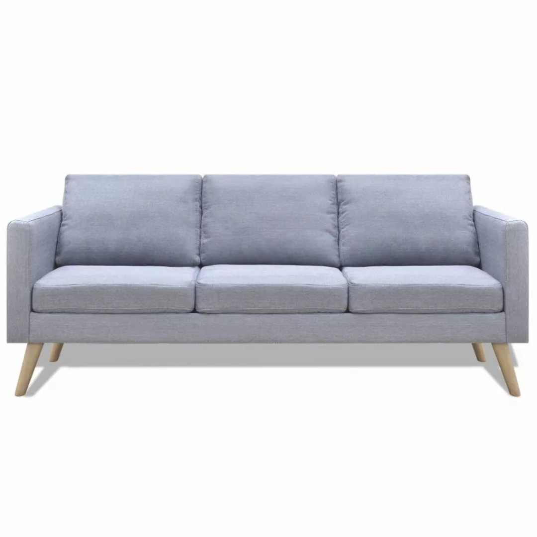 Sofa 3-sitzer Stoff Hellgrau günstig online kaufen