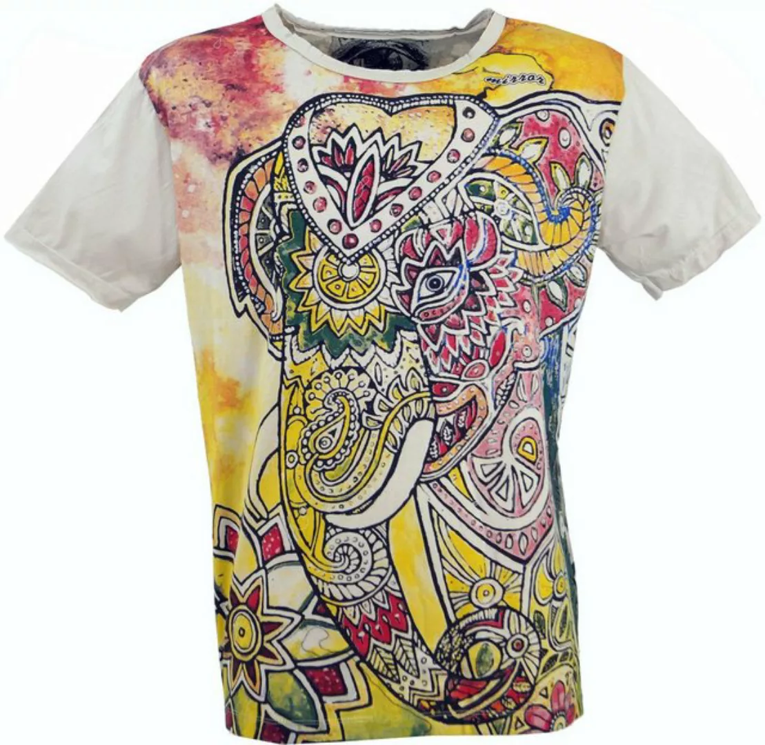 Guru-Shop T-Shirt Mirror T-Shirt - Elefant sand Goa Style, Festival, altern günstig online kaufen