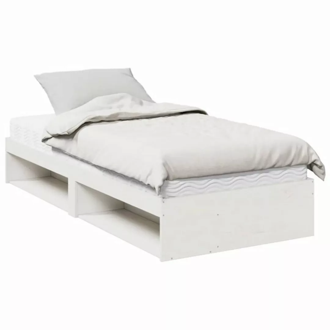 vidaXL Bett Tagesbett mit Matratze Weiß 90x190 cm Massivholz Kiefer günstig online kaufen