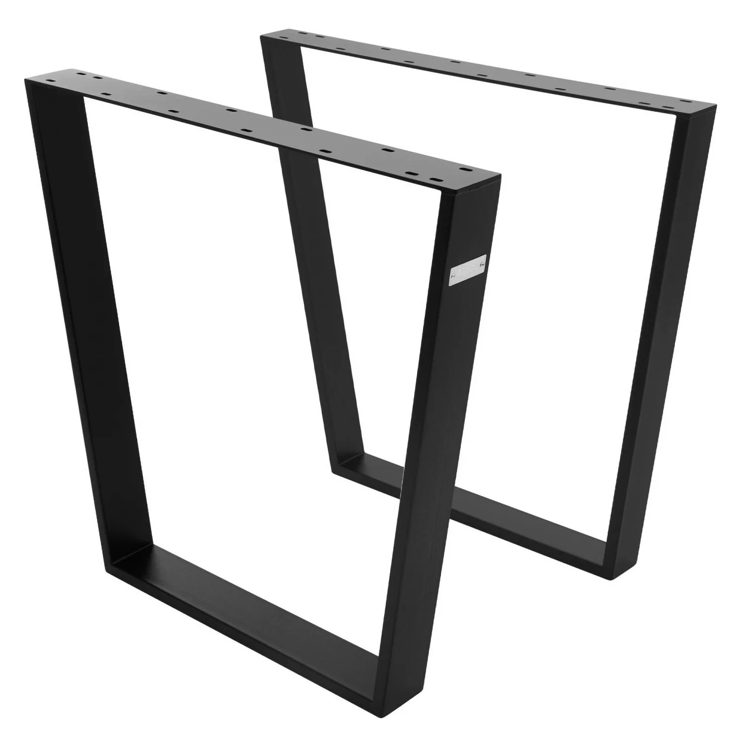 ML-Design 2Er Set Tischbeine Trapez 75x72 cm V-Form Schwarz Profil 8x2 cm S günstig online kaufen