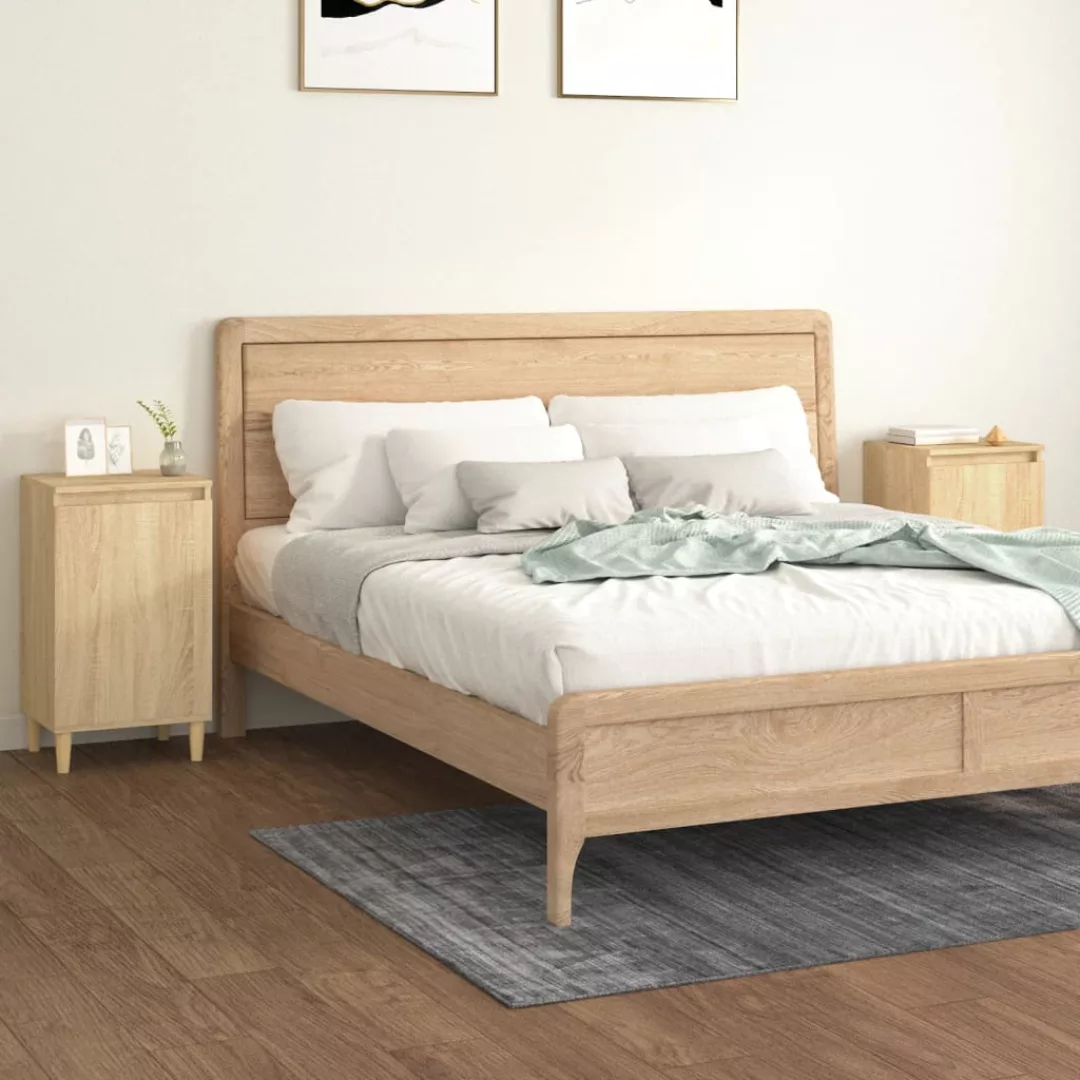Vidaxl Nachttische 2 Stk. Sonoma-eiche 40x35x70 Cm Holzwerkstoff günstig online kaufen