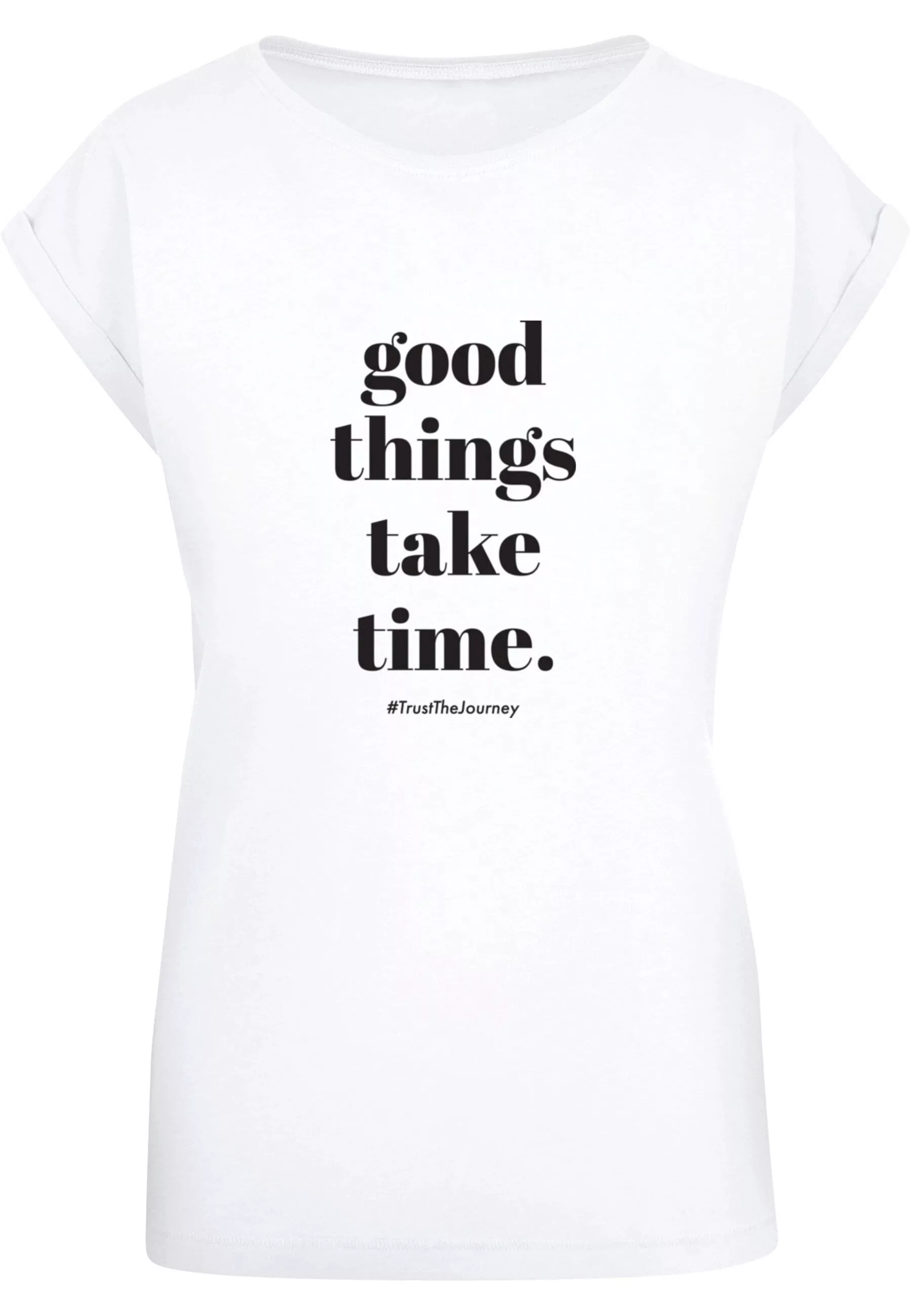 Merchcode T-Shirt Merchcode Damen Ladies Good Things Take Time T-Shirt (1-t günstig online kaufen