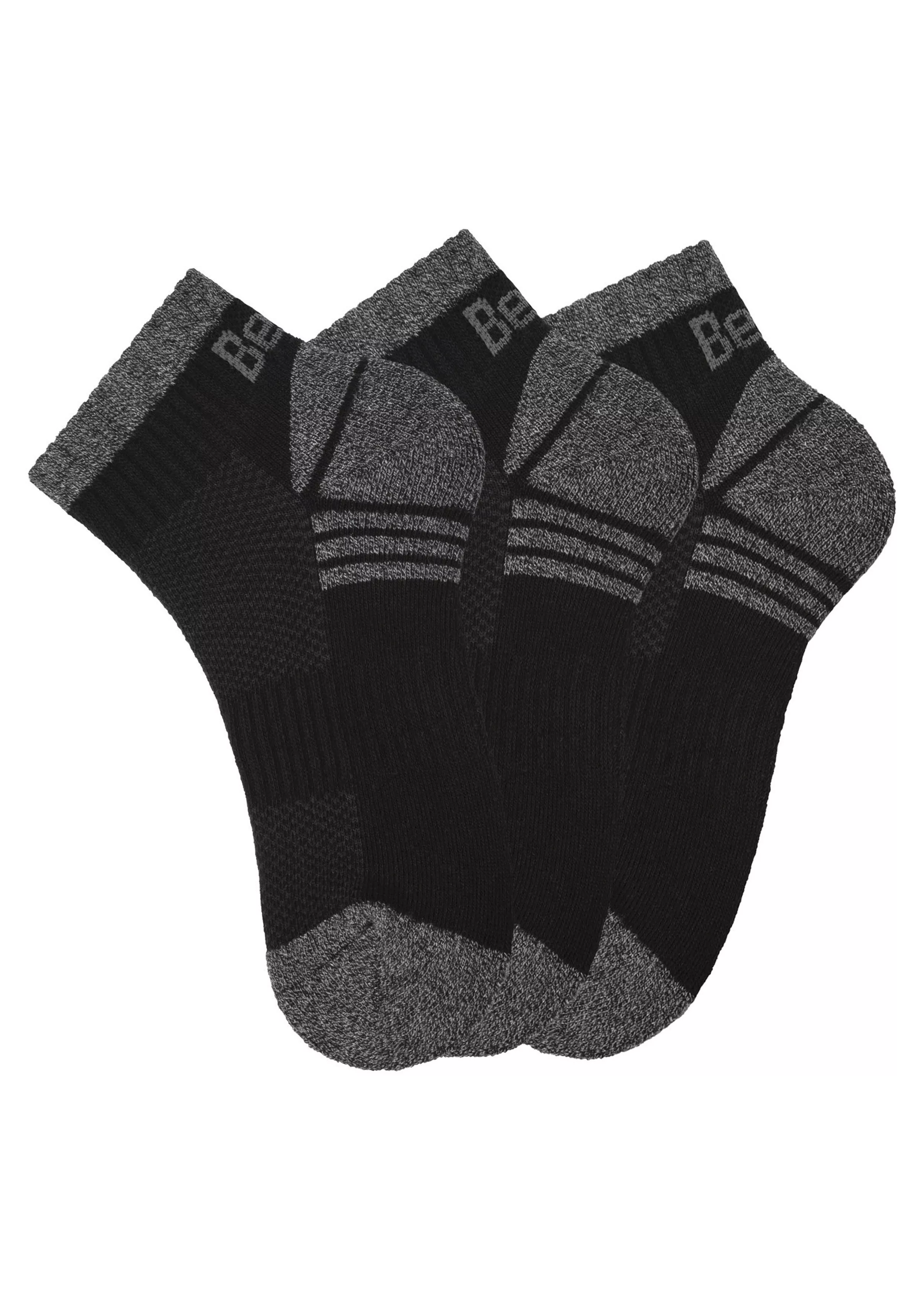 Bench. Kurzsocken, (Packung, 3 Paar), mit Mittelfußgummi und Pikee günstig online kaufen