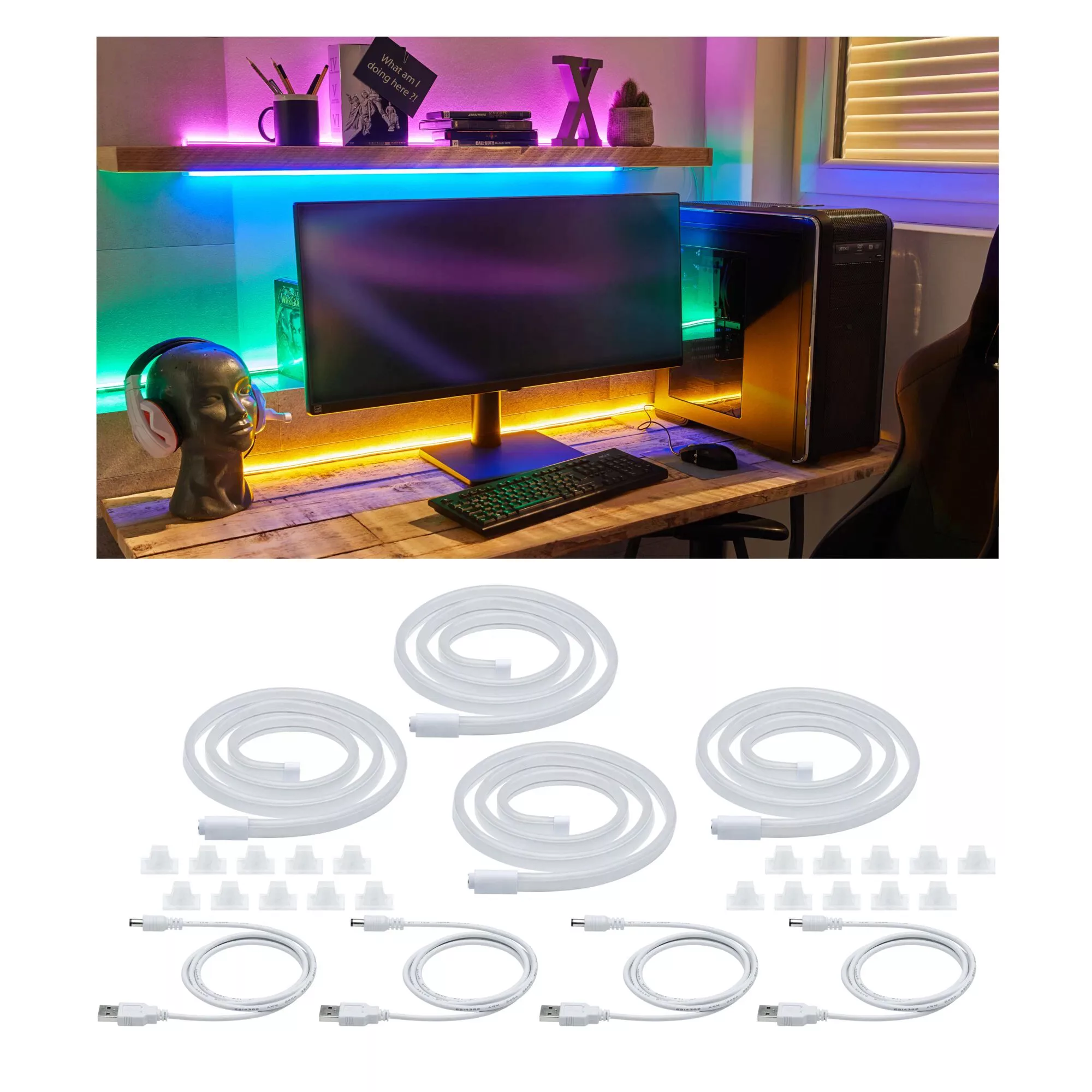 Paulmann Neon Colorflex LED-Strip 4x1m mixed box günstig online kaufen