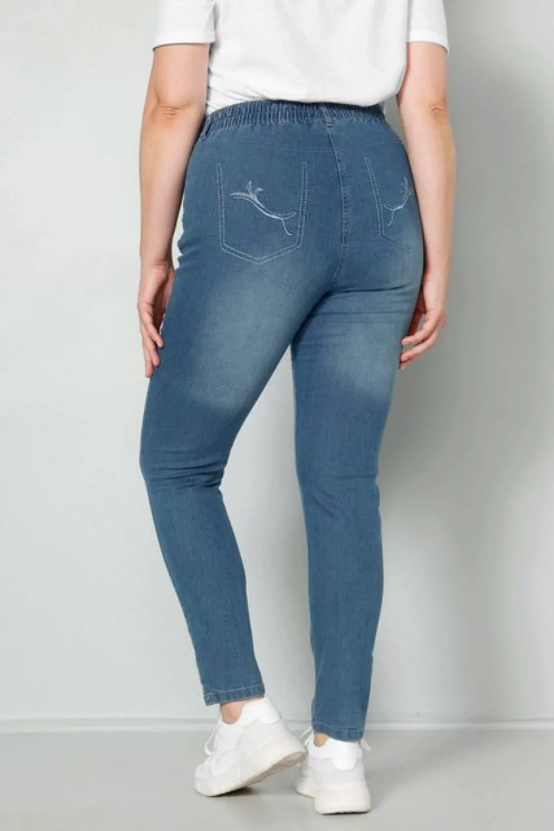 MIAMODA Lederimitathose Jeggings Elastikbund mit Gürtelschlaufen günstig online kaufen