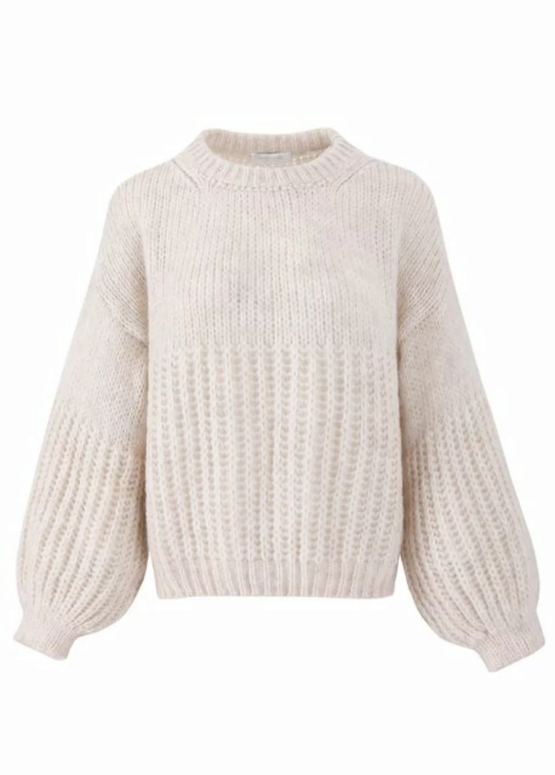 SASSYCLASSY Strickpullover Oversize Pullover mit Struktur Lässiger Grobstri günstig online kaufen