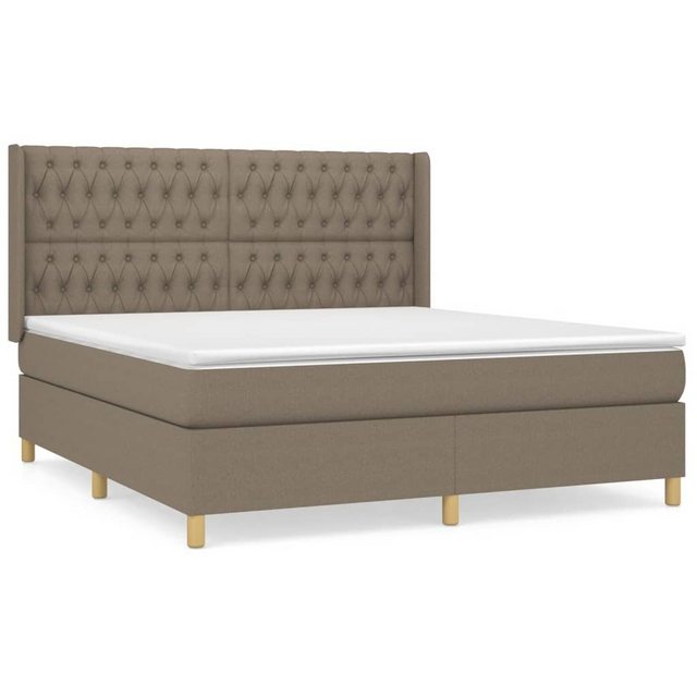 vidaXL Boxspringbett Boxspringbett mit Matratze Taupe 180x200 cm Stoff Bett günstig online kaufen