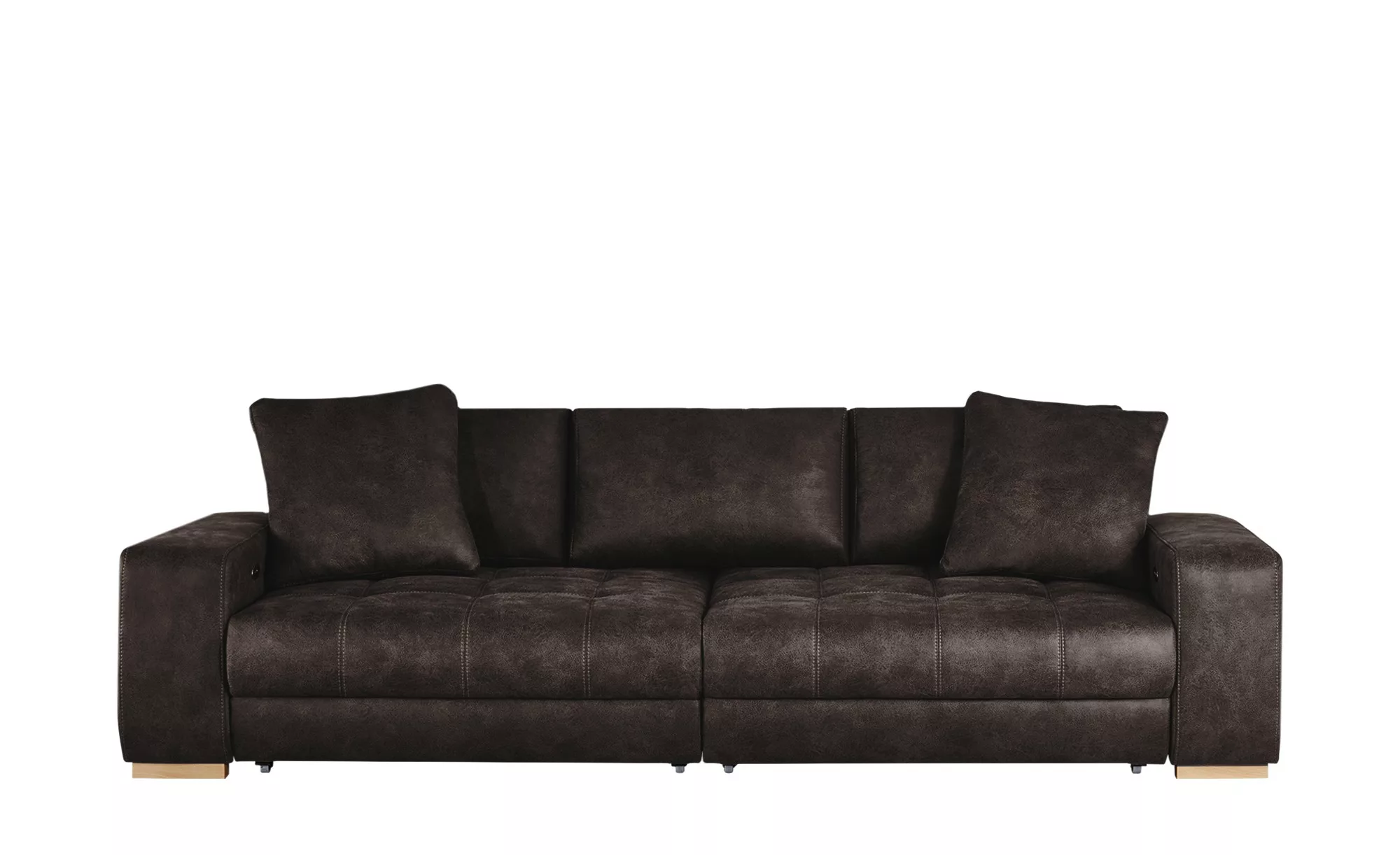 bobb Big Sofa dunkelbraun - Microfaser Caro ¦ braun ¦ Maße (cm): B: 302 H: günstig online kaufen