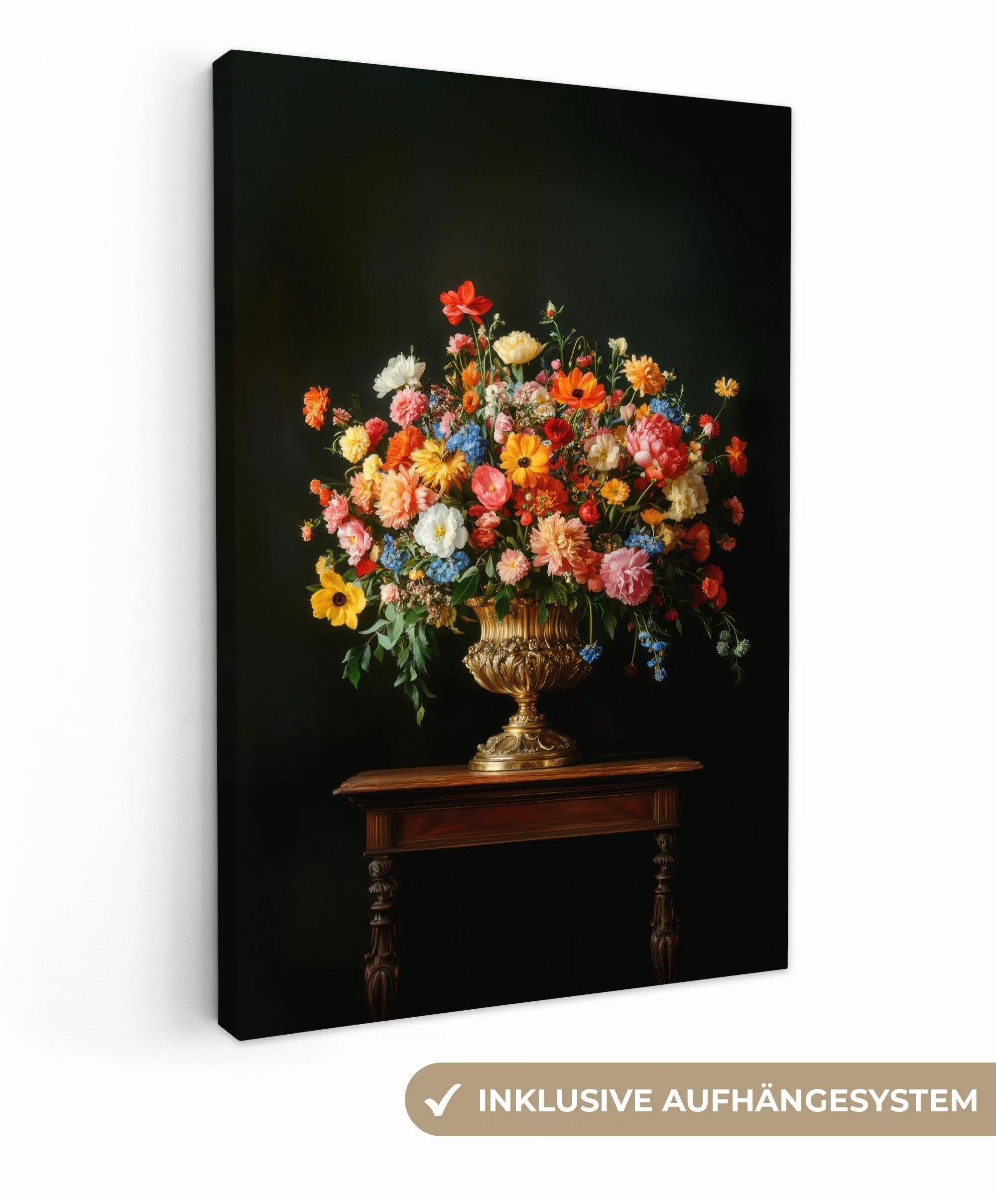 OneMillionCanvasses® Leinwandbild Gold - Blumen - günstig online kaufen