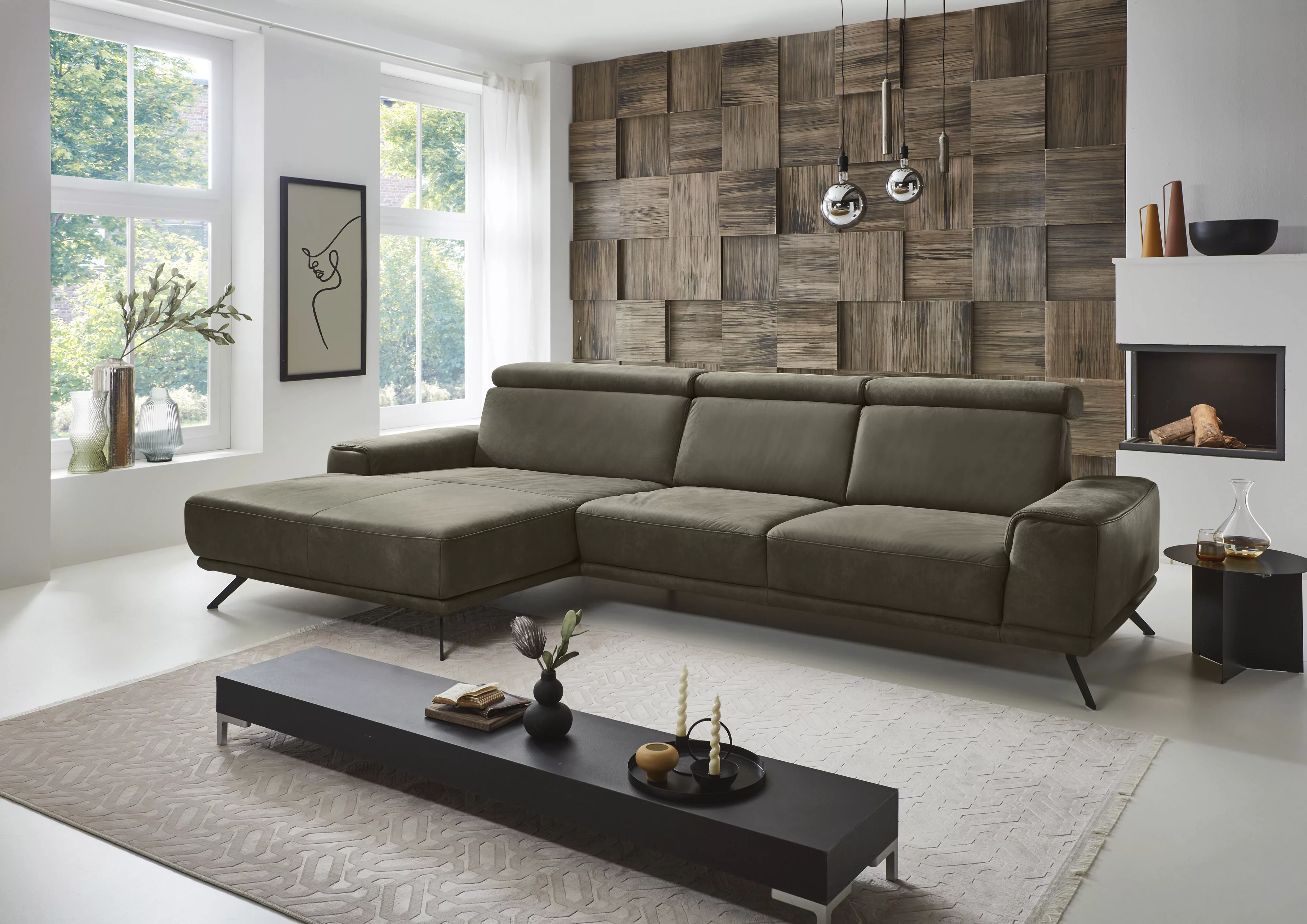 Die PlanBar Ecksofa "PN-EM22041 L-Form", wahlweise motorisches Canape oder günstig online kaufen