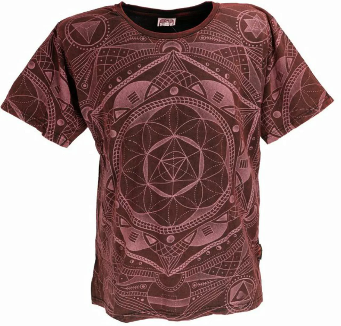 Guru-Shop T-Shirt Tibet & Buddhist Art T-Shirt, Flower of Life.. alternativ günstig online kaufen