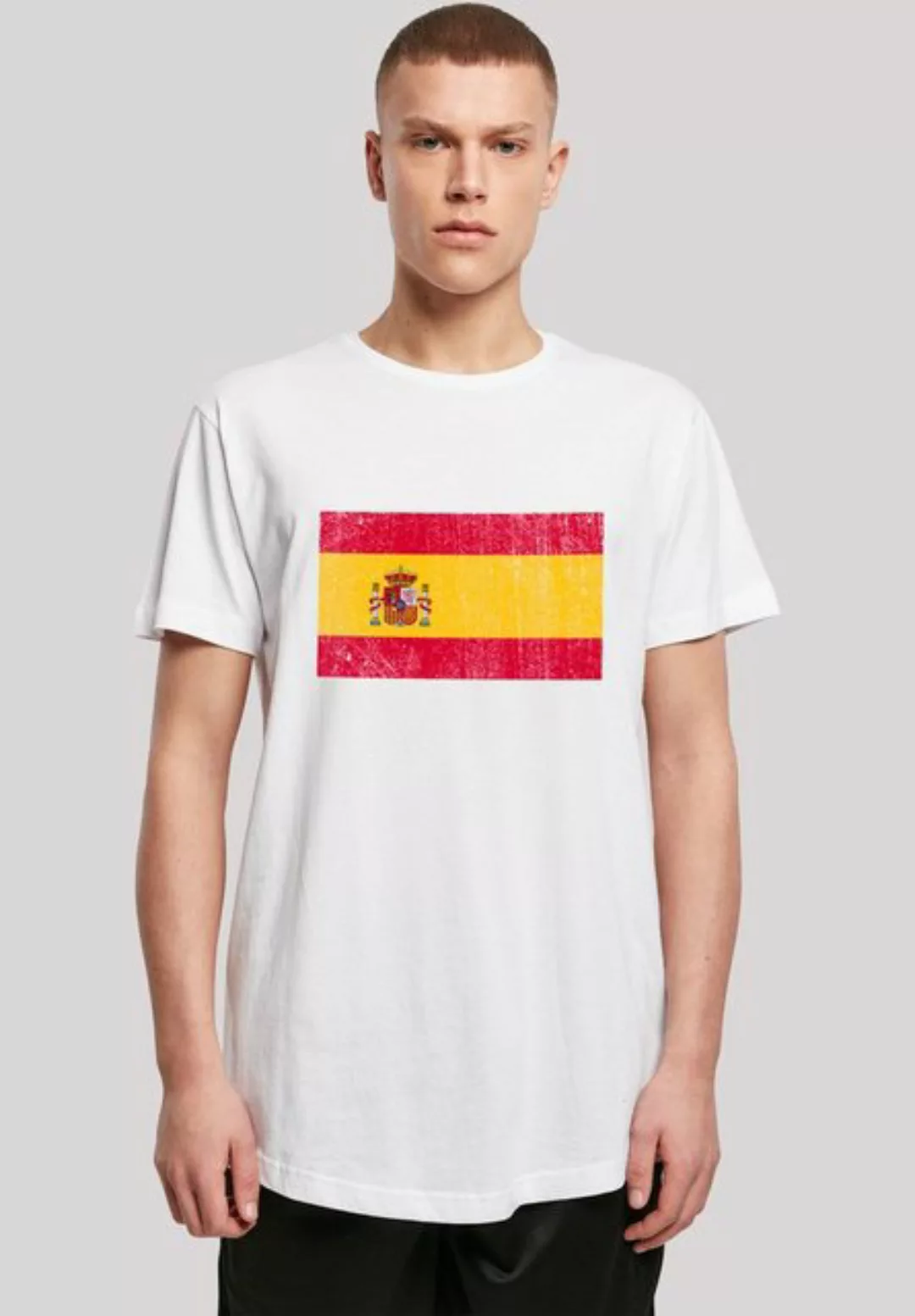 F4NT4STIC T-Shirt Spain Spanien Flagge distressed Print günstig online kaufen