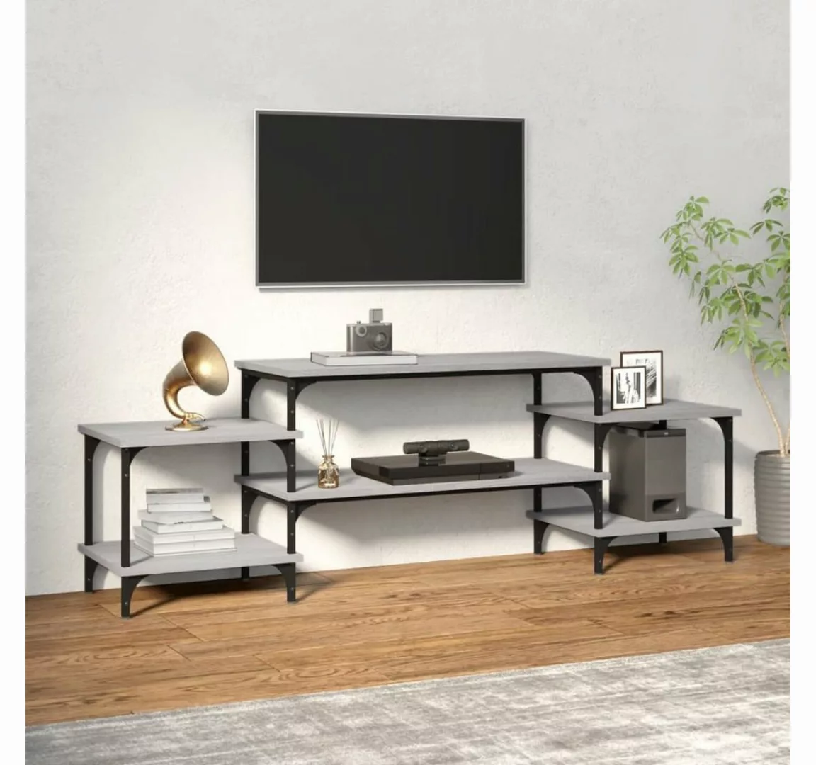 furnicato TV-Schrank Grau Sonoma 157x35x52 cm Holzwerkstoff günstig online kaufen