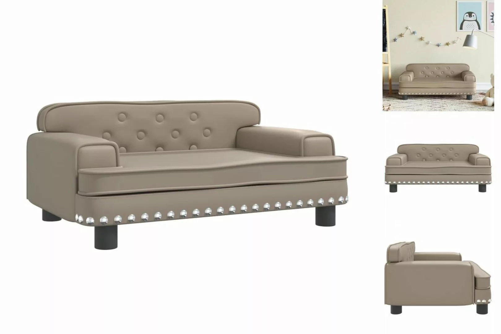 vidaXL Kindersofa Kindersofa Cappuccino 70x45x30 cm Kunstleder Kindercouch günstig online kaufen