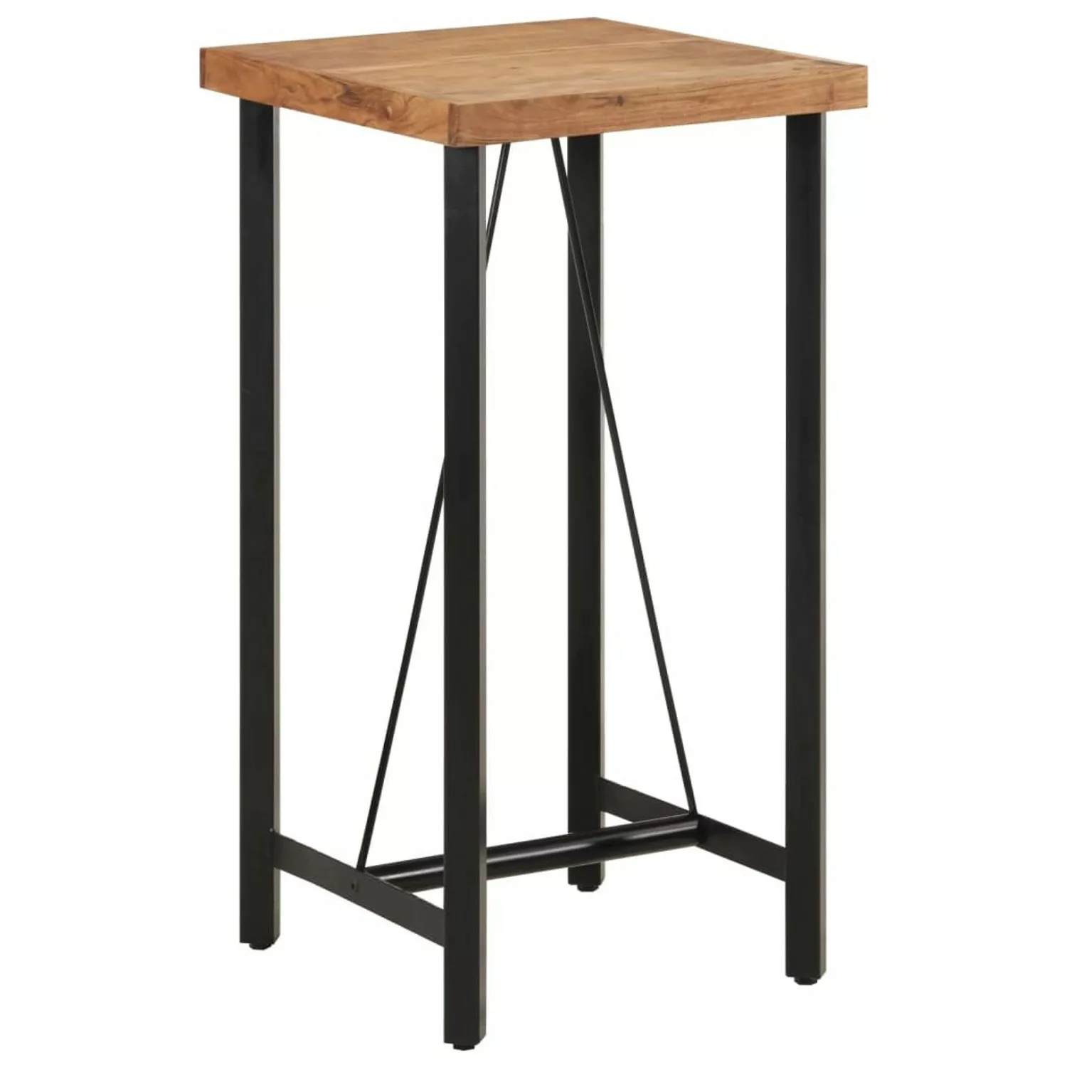 vidaXL Bartisch 55x55x107 cm Massivholz Akazie und Eisen günstig online kaufen