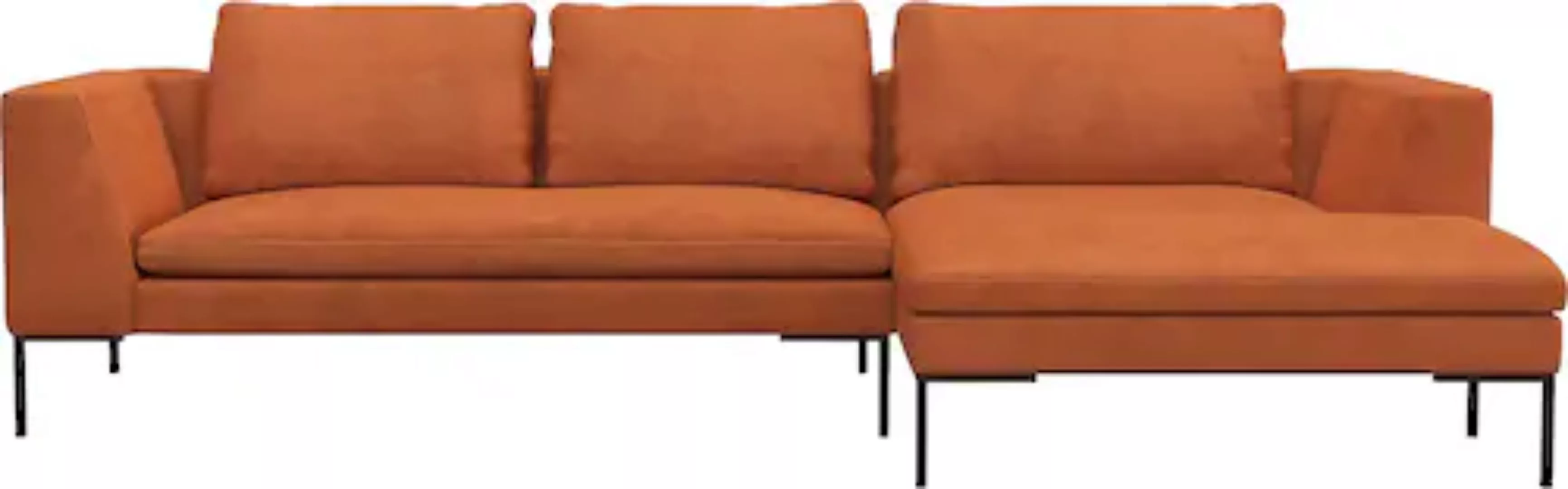 FLEXLUX Ecksofa »Loano«, modernes Sofa, frei im Raum stellbar, lose Kissen, günstig online kaufen