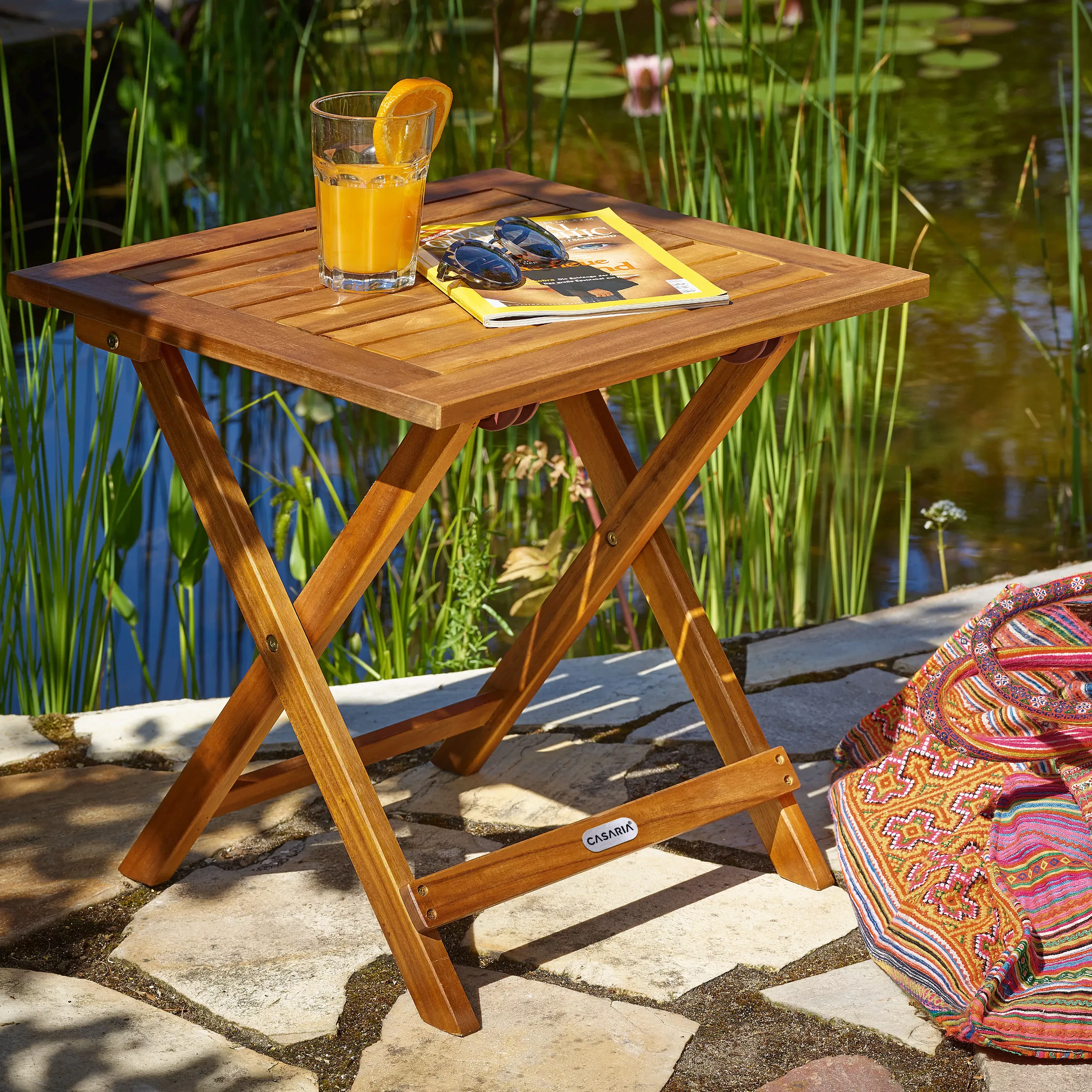 Gartentisch geöltes Akazienholz 46x46cm klappbar günstig online kaufen