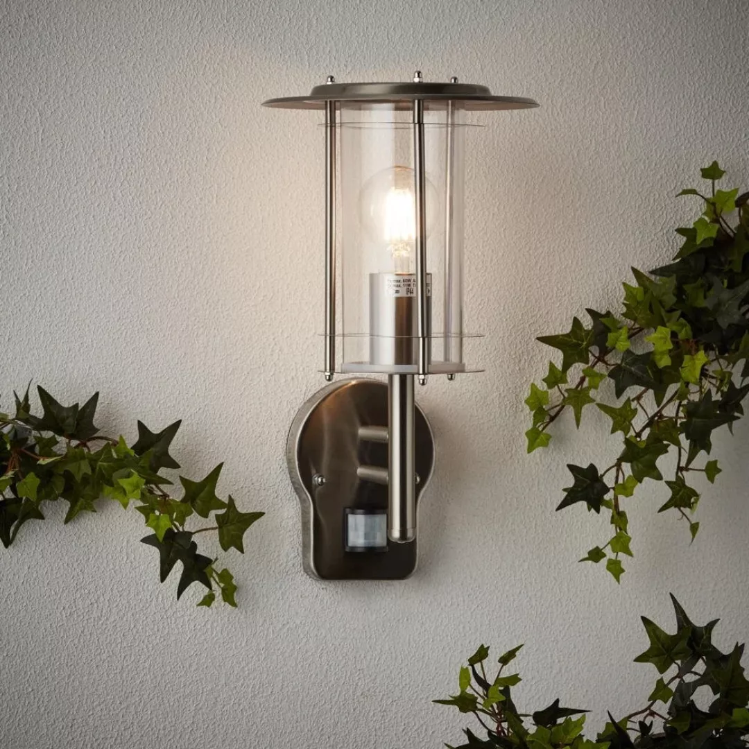 Brilliant Außen-Wandlampe York Edelstahloptik 31,2 cm x 17 cm günstig online kaufen