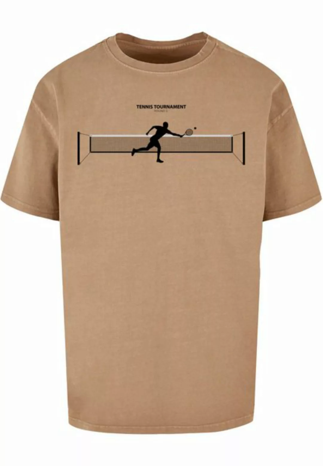 Merchcode T-Shirt Merchcode Herren Tennis Round 1 Acid Washed Oversized Tee günstig online kaufen