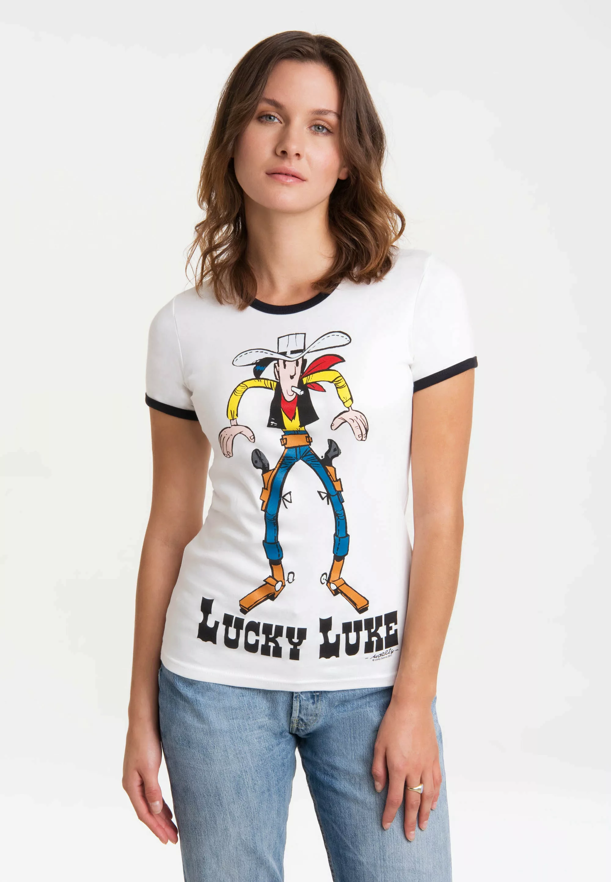 LOGOSHIRT T-Shirt "Lucky Luke", mit lizenziertem Originaldesign günstig online kaufen