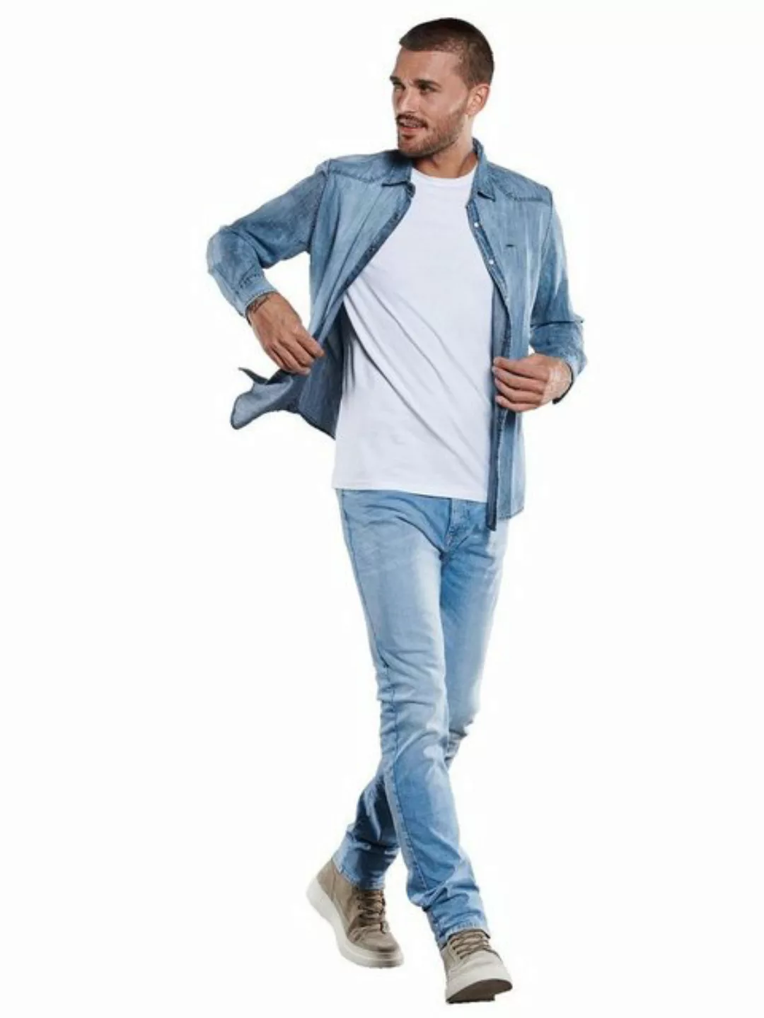 emilio adani Langarmhemd Jeans-Hemd uni günstig online kaufen