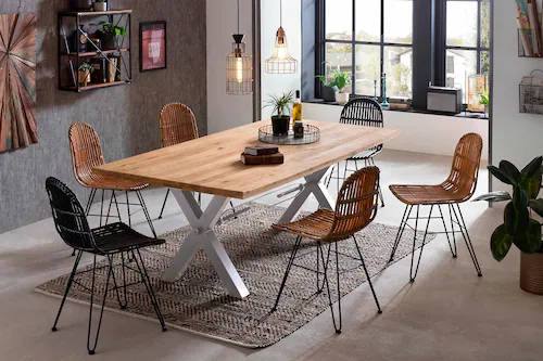 SIT Esstisch, X-Gestell im industriellen Antiklook günstig online kaufen