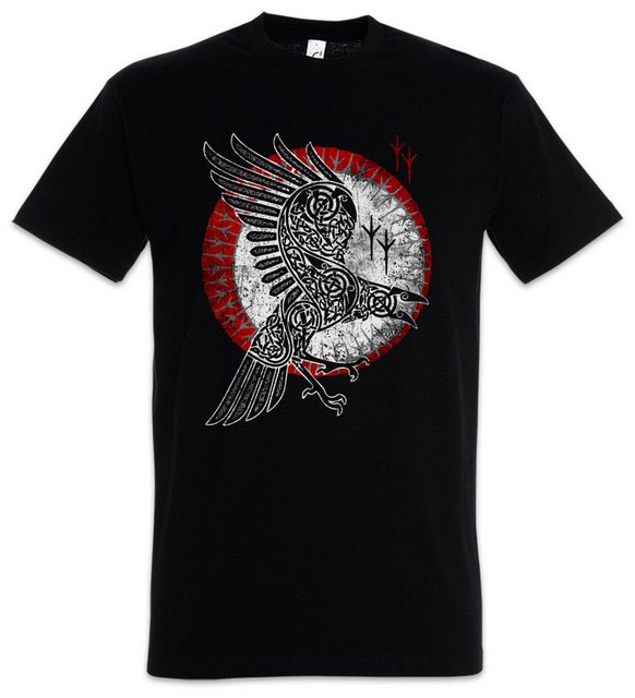 Urban Backwoods Print-Shirt Norse Raven Herren T-Shirt Runes Wikinger Raben günstig online kaufen