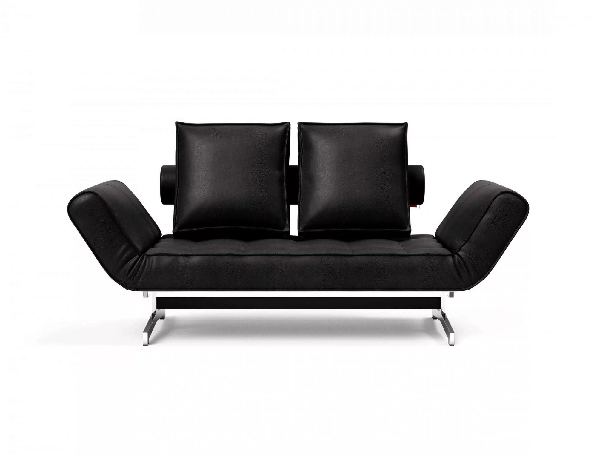 Innovation - Ghia Schlafsofa Stoff-/Ledermischung - schwarz/Stoff/Leder Mix günstig online kaufen