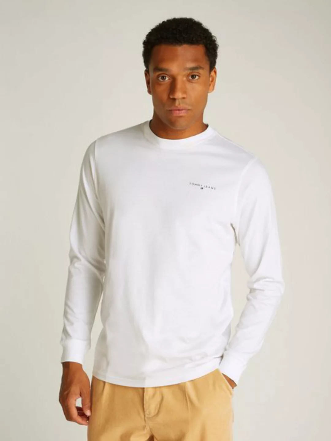 Tommy Jeans Plus Longsleeve TJM SLIM LINEAR CHST L/S TEE EXT Große Größen günstig online kaufen