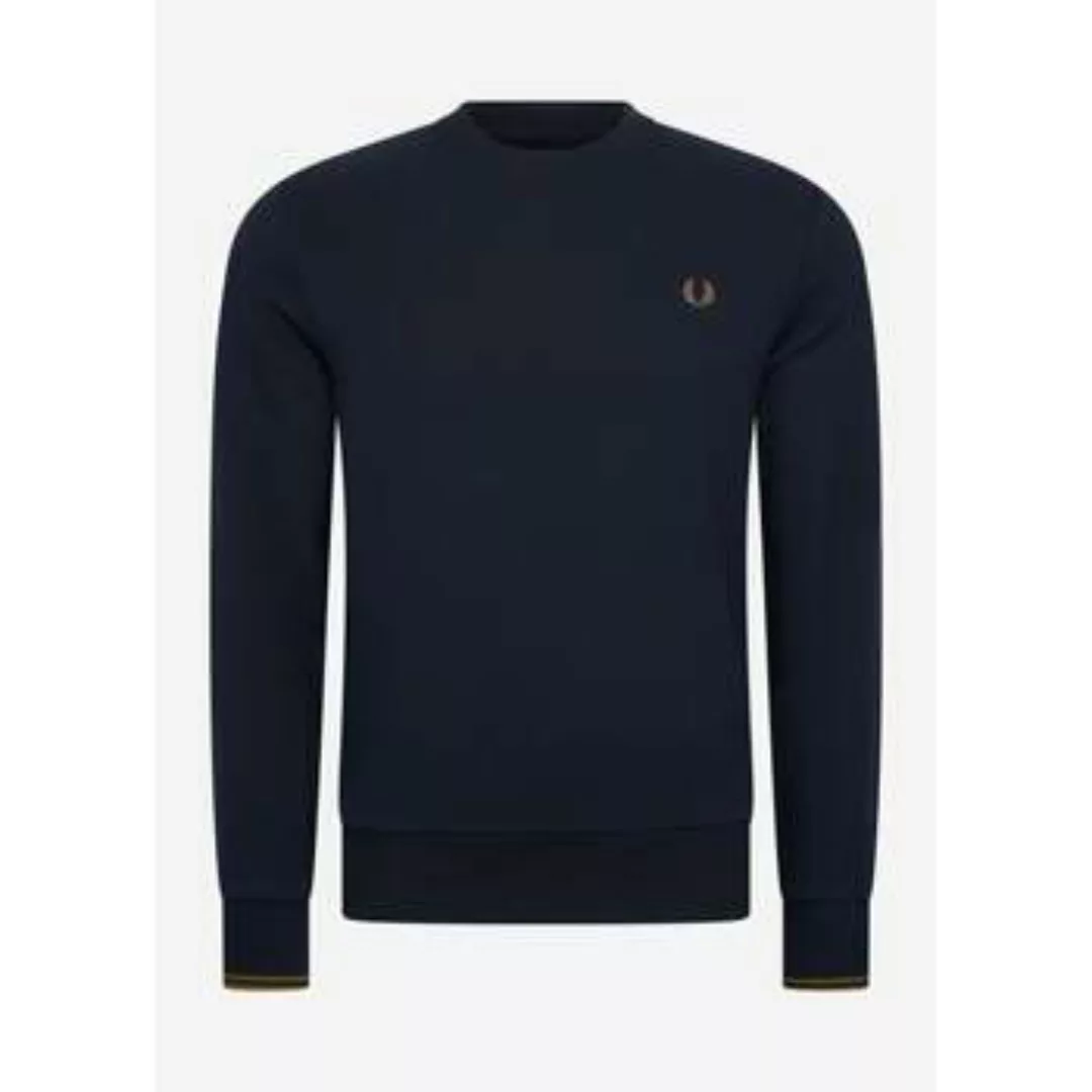 Fred Perry  Pullover Crew neck sweatshirt - navy dark caramel günstig online kaufen