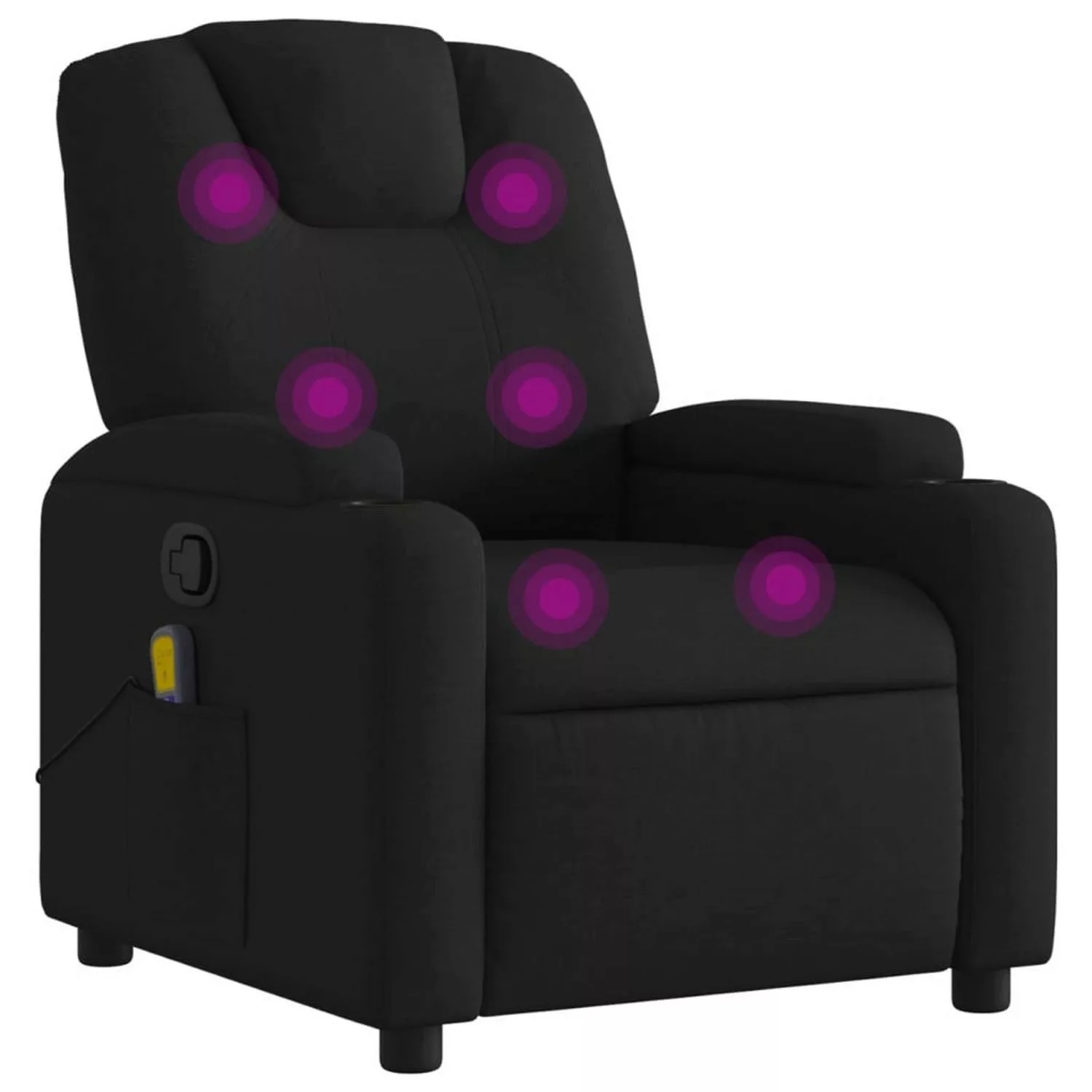 vidaXL Massagesessel Schwarz Stoff Modell 2 günstig online kaufen