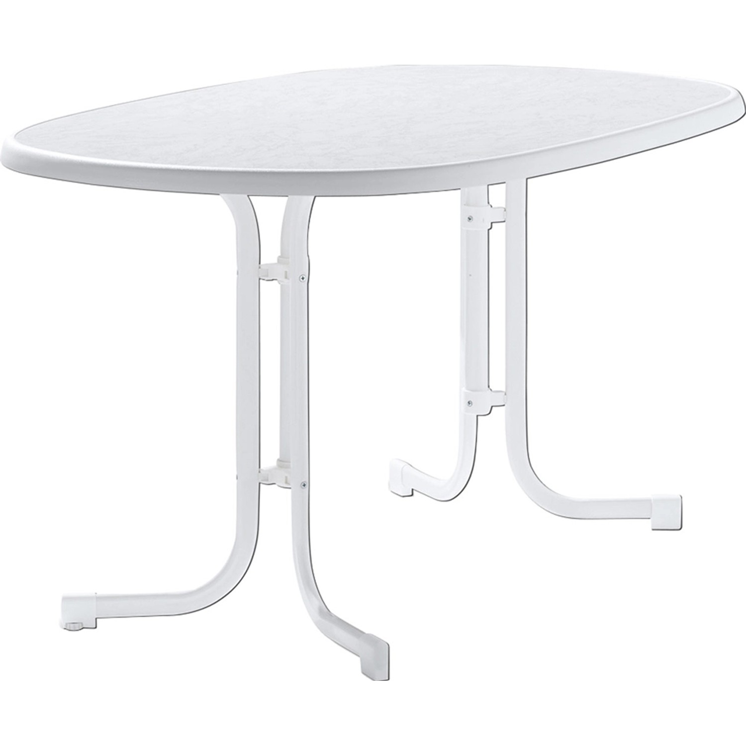 Sieger Klapptisch Mecalit 152/W Oval 140 x 90 cm Weiß günstig online kaufen