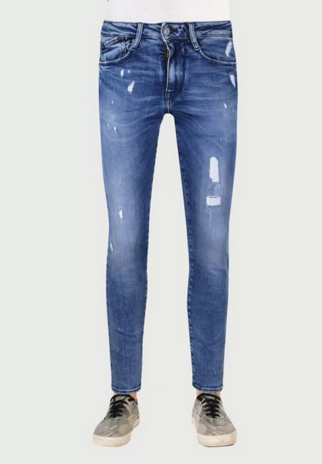 Le Temps Des Cerises Slim-fit-Jeans im modischen Used-Look günstig online kaufen