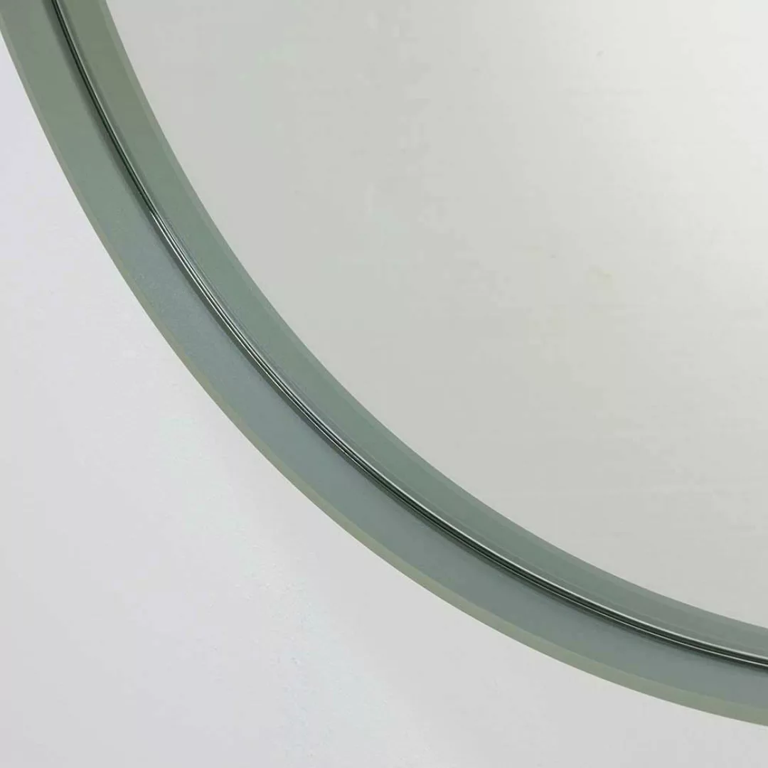 Metall Wandspiegel rund in Graugrün mit Rahmen Skandi Design günstig online kaufen