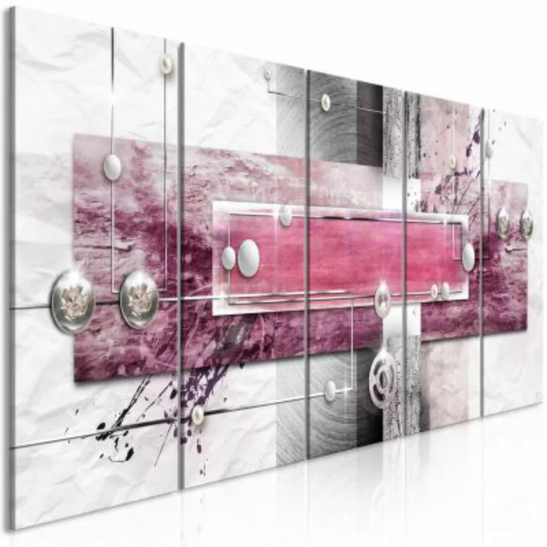 artgeist Wandbild Mysterious Mechanism (5 Parts) Narrow Pink rosa/grau Gr. günstig online kaufen