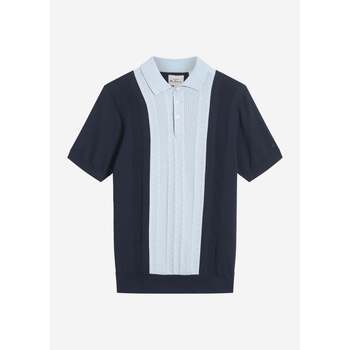 Ben Sherman  T-Shirts & Poloshirts Textured block stripe polo - dark navy günstig online kaufen