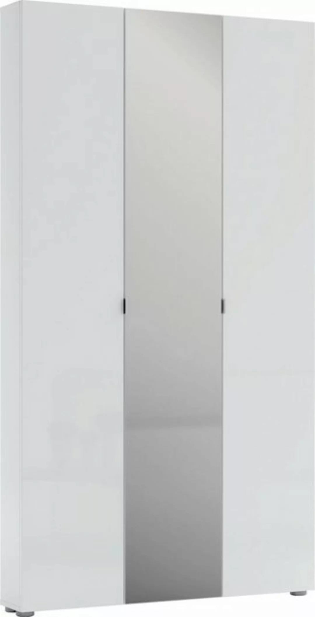 möbelando Schuhschrank SPAZIO (BxHxT: 110,2x200x18,6 cm) in weiß mit 3 Türe günstig online kaufen