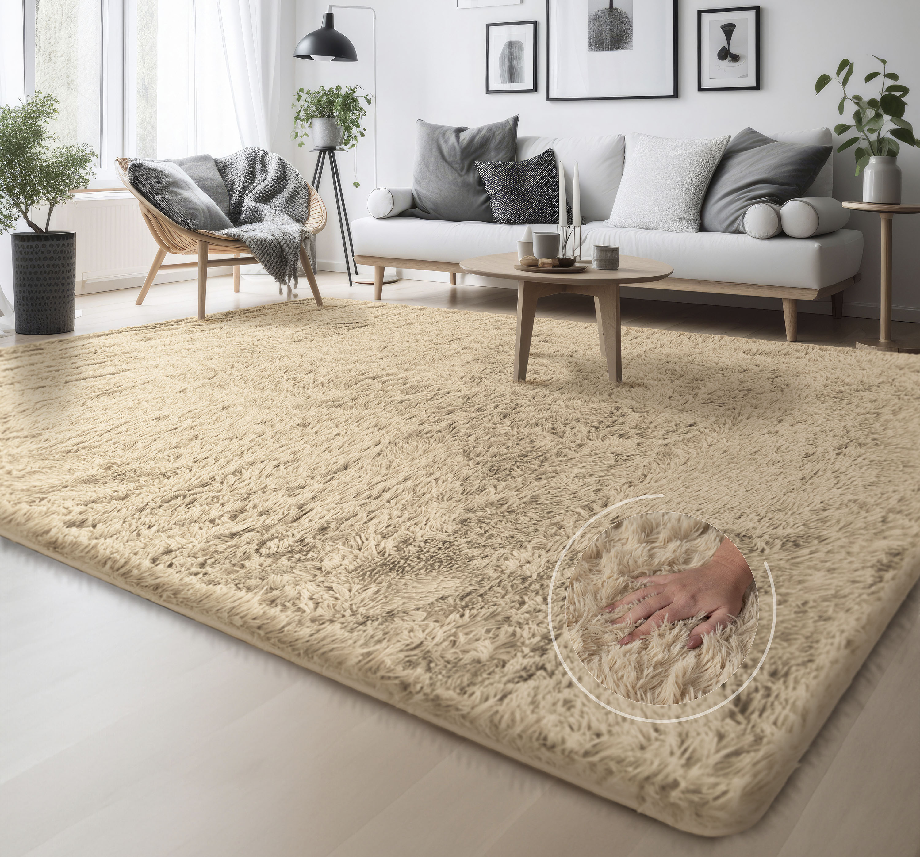 Home affaire Hochflor-Teppich »Serville«, rechteckig, 37 mm Höhe, Kuschelte günstig online kaufen